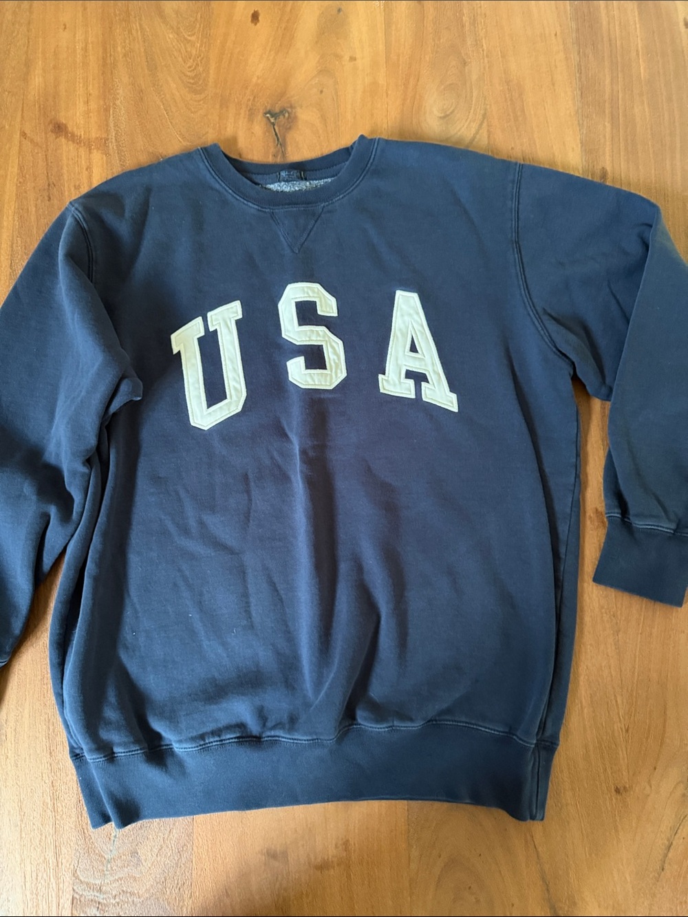 Brandy Melville Classic USA Crewneck Sweatshirt - Navy